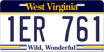 WV license plate 1ER761