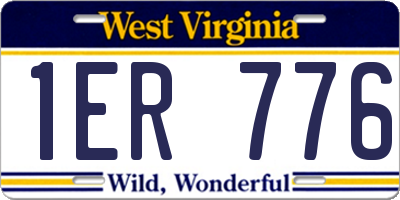 WV license plate 1ER776