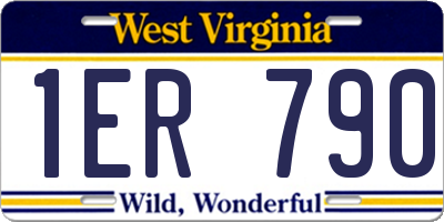 WV license plate 1ER790