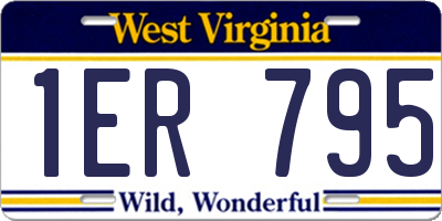 WV license plate 1ER795