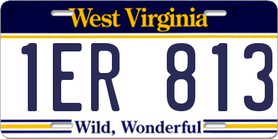 WV license plate 1ER813