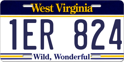 WV license plate 1ER824