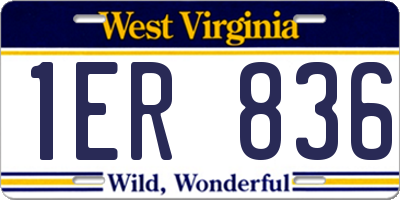 WV license plate 1ER836