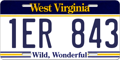 WV license plate 1ER843
