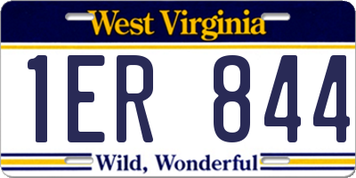 WV license plate 1ER844