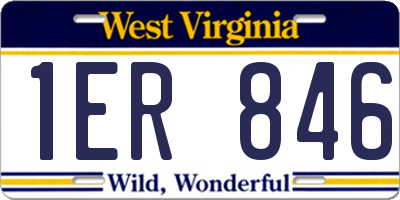 WV license plate 1ER846