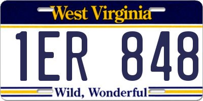 WV license plate 1ER848