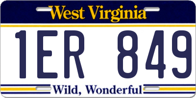 WV license plate 1ER849