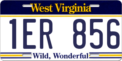 WV license plate 1ER856