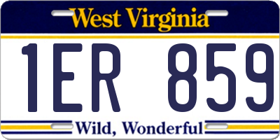 WV license plate 1ER859