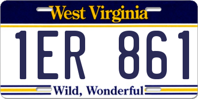 WV license plate 1ER861