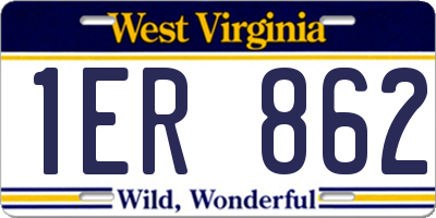 WV license plate 1ER862