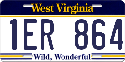 WV license plate 1ER864