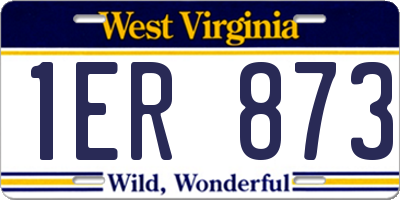 WV license plate 1ER873