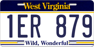 WV license plate 1ER879