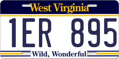 WV license plate 1ER895