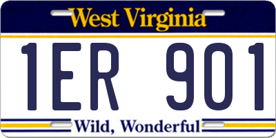 WV license plate 1ER901