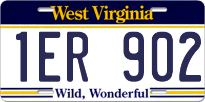 WV license plate 1ER902