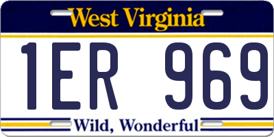 WV license plate 1ER969
