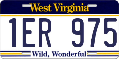 WV license plate 1ER975