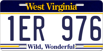 WV license plate 1ER976