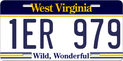 WV license plate 1ER979