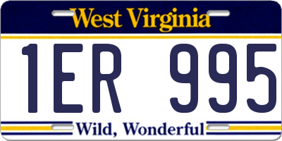 WV license plate 1ER995