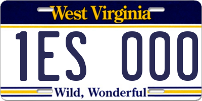WV license plate 1ES000