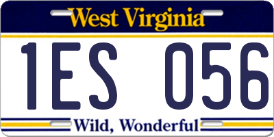 WV license plate 1ES056