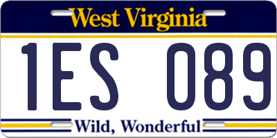 WV license plate 1ES089