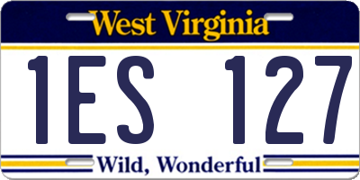 WV license plate 1ES127