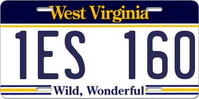WV license plate 1ES160