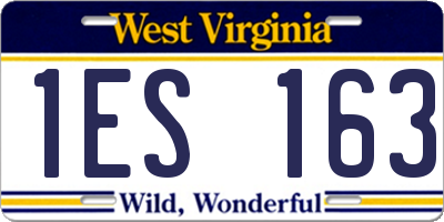 WV license plate 1ES163