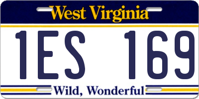 WV license plate 1ES169