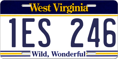 WV license plate 1ES246