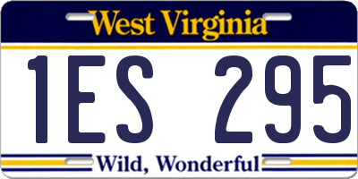WV license plate 1ES295
