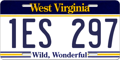 WV license plate 1ES297