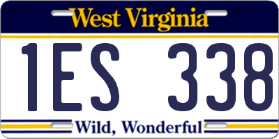 WV license plate 1ES338