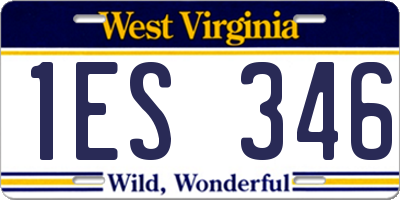 WV license plate 1ES346