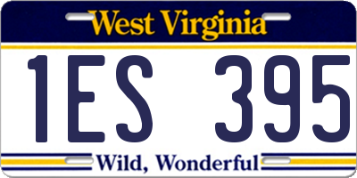 WV license plate 1ES395