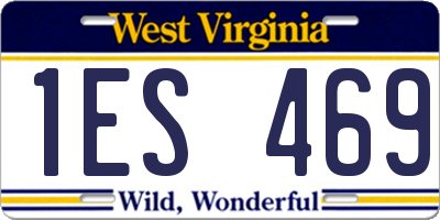 WV license plate 1ES469