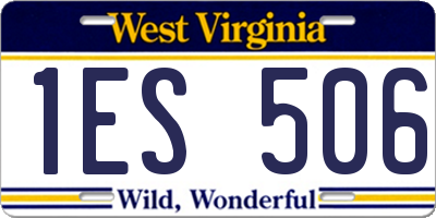 WV license plate 1ES506