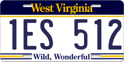 WV license plate 1ES512