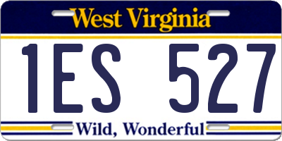 WV license plate 1ES527