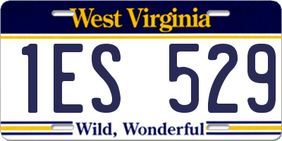 WV license plate 1ES529