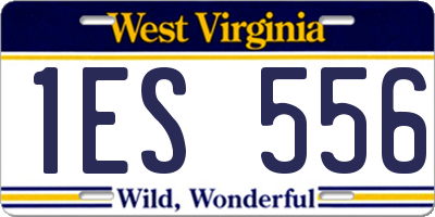 WV license plate 1ES556