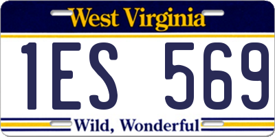 WV license plate 1ES569
