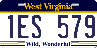 WV license plate 1ES579