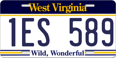 WV license plate 1ES589