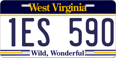WV license plate 1ES590